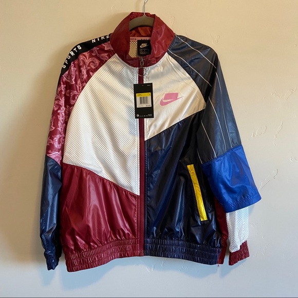 Nike Sportswear Woven Track Jacket Red/White/Blue - Picture 3 of 6